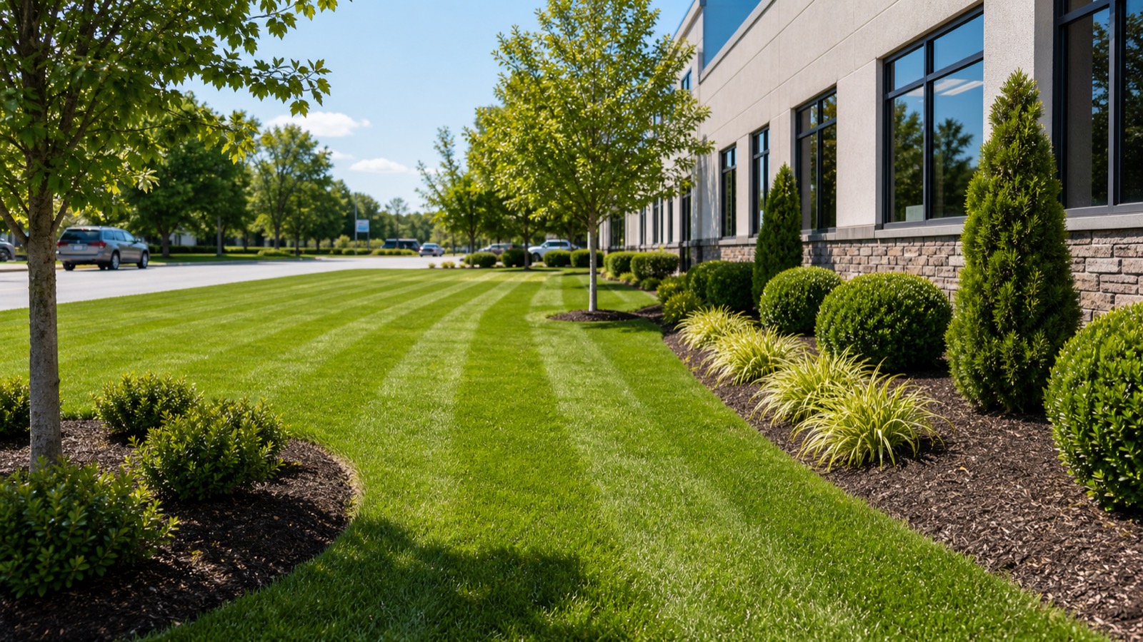 Lawn care service illustration for All Clean Solutions in Bismarck and Mandan