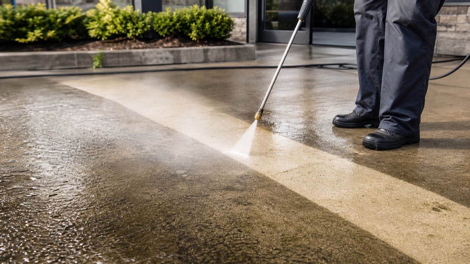 Pressure washing service illustration for All Clean Solutions in Bismarck and Mandan