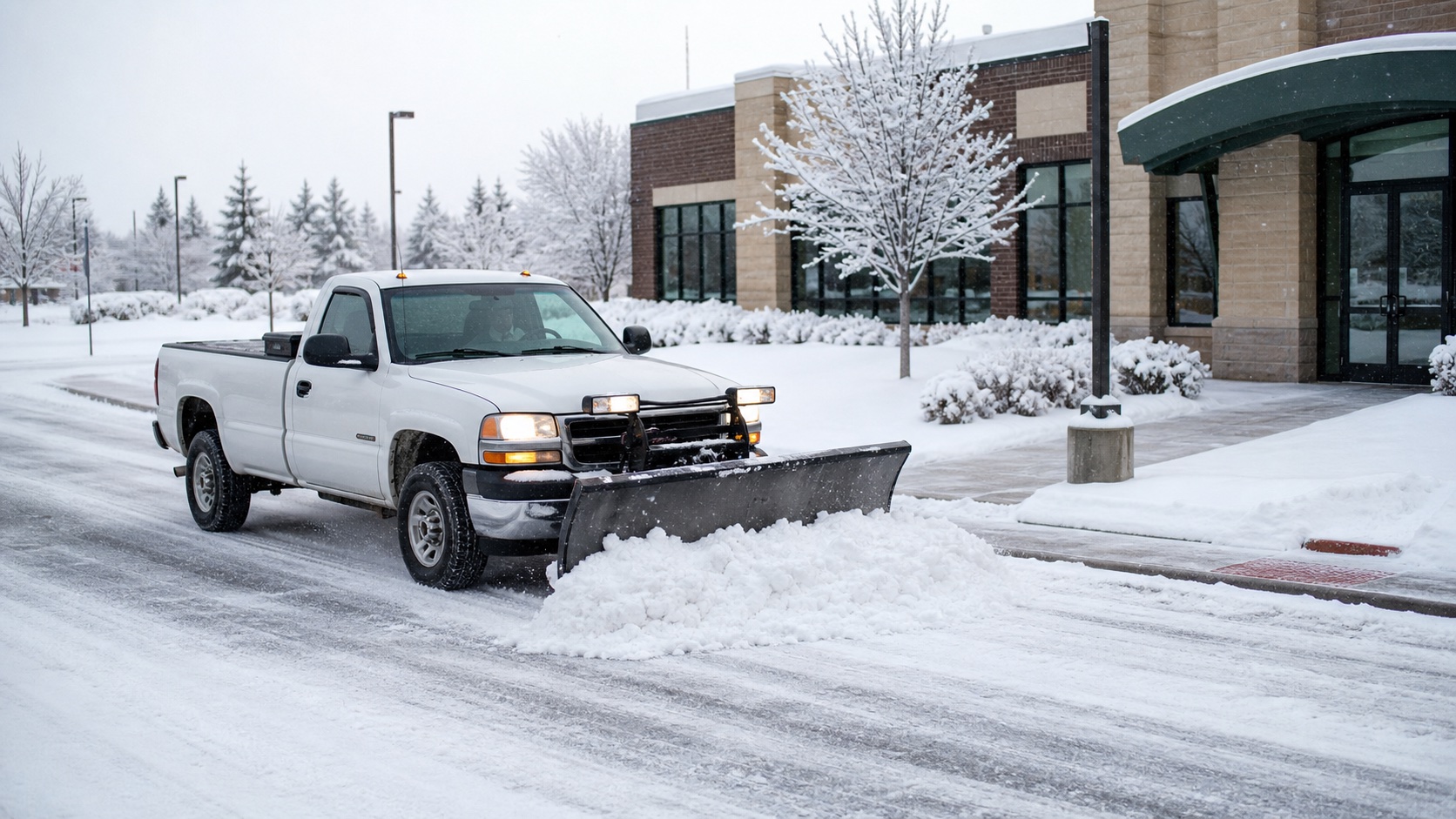 Snow removal service illustration for All Clean Solutions in Bismarck and Mandan